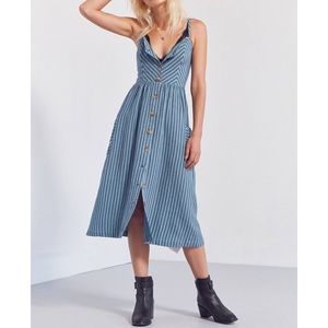 Cooperative Emilia gingham button down Midi dress